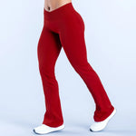 Vision Flares women gym Fashion Yoga flared pants Waist cross Seamless Sports Leggings Fitness Wide-leg Trousers