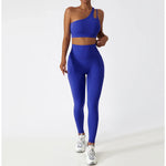 Comfort Single Strap Yoga Bra Chest Pad Running Sports Bra Gym Top Women Stretch Pull Up Underwear Women Vest Fitness Tank Top