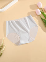 2PCS Seamless Ice Silk Briefs Women's Transparent Panties Sexy Breathable Underwear Female Stretch Erotic Korean Ultra Lingerie