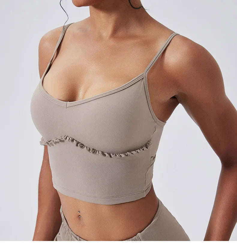 Yoga Set Sports Outfits Women Clothes Fitness Tracksuit Gym Loose straight-leg pants Workout Female Bra New Yoga Suit Sportswear