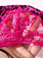 A RoseRed Sexy Lingerie Set, Combining Leopard Print and Floral Patterns, Combining Allure and Sensuality