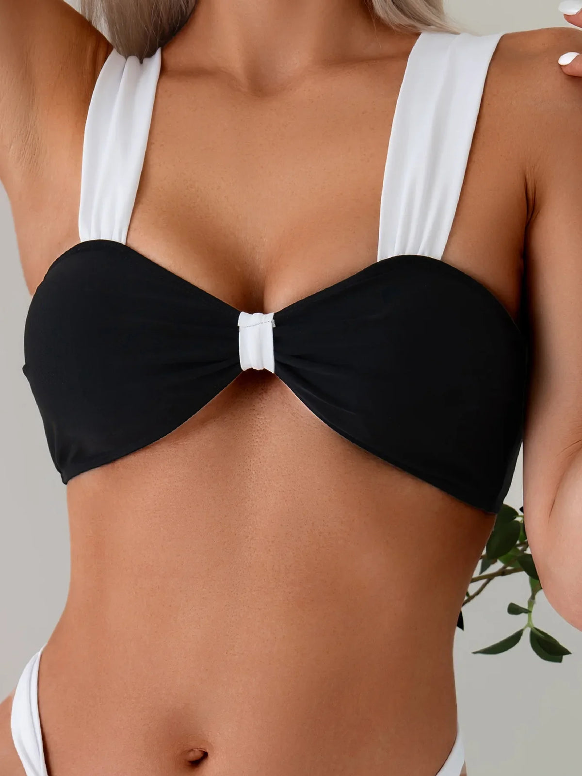 2026 Solid Thong Brazilian Bikinis Swimwear Women SwimsuitBlack White Bikini Set Bathing Suit Female Summer Beach Wear Biquini