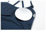 Strappy Sports Bra For Women Gym Workout Tops Sexy Yoga Bra Gather Fitness Push Up Training Running Female Sport Vest