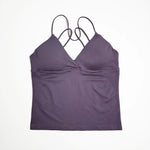 NCLAGEN Gym Yoga Tops Women Vision Twist Front Longline Top Quick Dry Thin Strap Workout Vest Push-up Pilates Fitness Tank