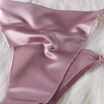 Women Panties G String Sexy Thong Seamless Underwear Ice Silk T Back Butterfly Briefs Girls Low Waist Lingerie Plus Size S-XL