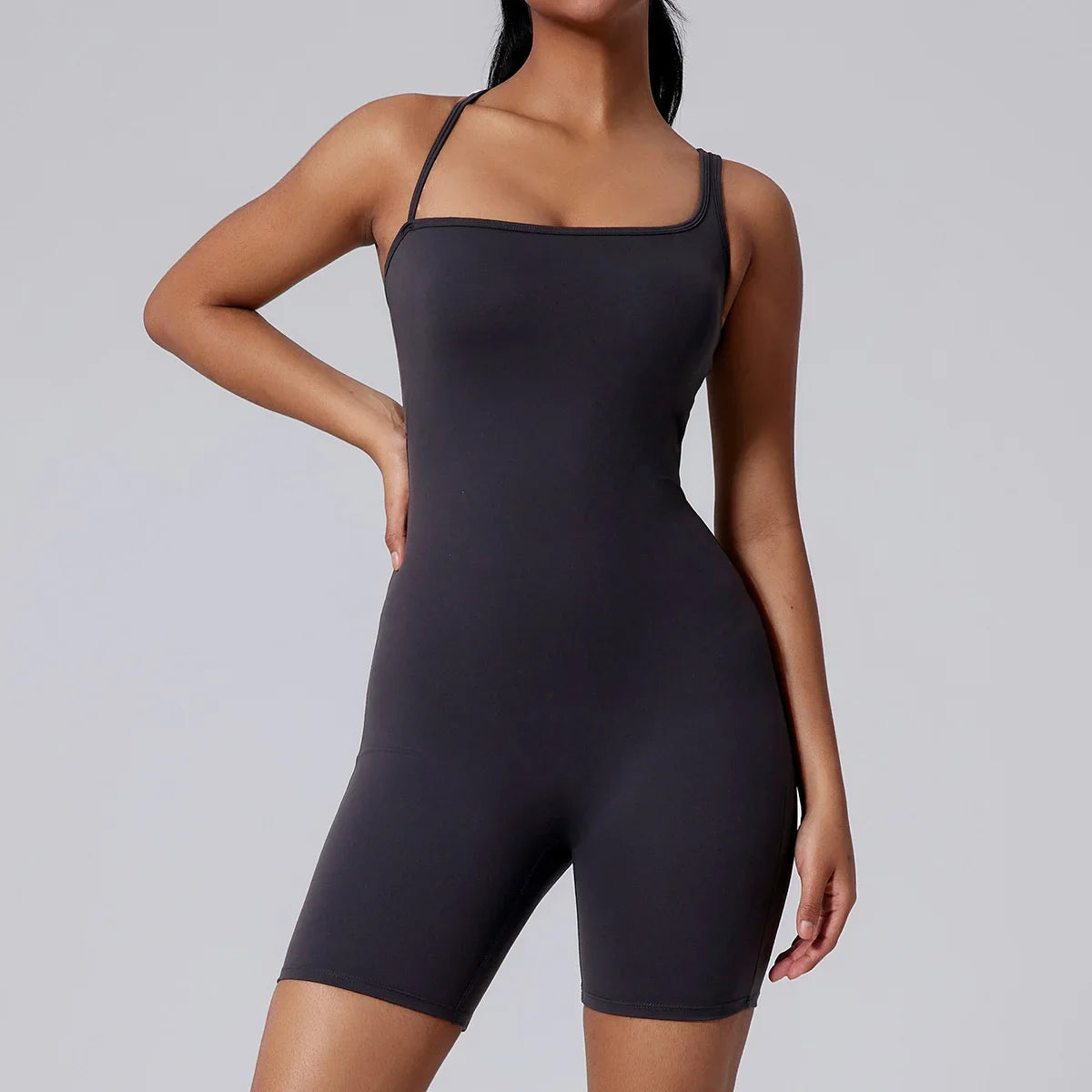 Women's Short Tracksuit One-Piece Sportswear Gym Workout Clothes Fitness Jumpsuit Stretch Bodysuit Yoga Suit Sports Playsuit