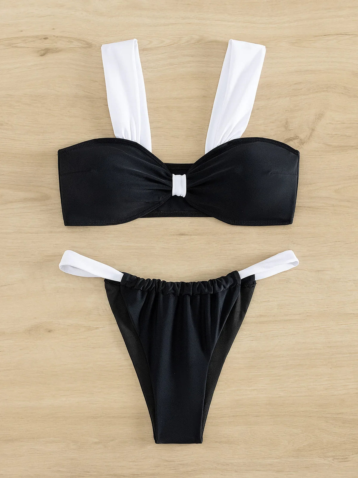 2026 Solid Thong Brazilian Bikinis Swimwear Women SwimsuitBlack White Bikini Set Bathing Suit Female Summer Beach Wear Biquini