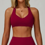 Sports Bra Women Top Push Up Fitness Yoga Bra Workout Underwear High Strength Sport Tops Women Breathable Running Vest Gym Wear