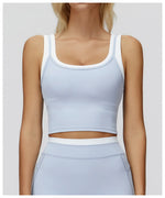 Color Blocked Fitness Bra Workout Tops Gym Underwear Fitness Sports Bras Athletic Sport Bra Women Backless Gym Yoga Crop Top