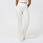 Hearuisavy Summer Woman Workout Flared Pants Leggings Pilates Fitness Trousers High Waist Butt Lifting Yoga Bell-Bottom Pants