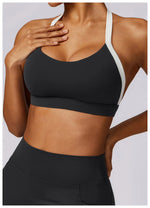 Women's Neck Hanging Back Beauty Yoga Bra Quick Drying Sports Underwear Gym Push Up Workout High-intensity Running Fitness Vest
