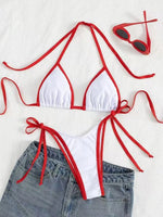 2026 Sexy Contrast Color Separates Micro Bikini Women's Swimsuit Female Swimwear Mini Thong Bikinis Set Two-piece Bathing Suit