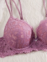 Single of Women's Underwear Set Sexy Lace Patchwork with Push Up Bra Romantic Sheer Women's Panties