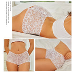 3Pcs Women Lace Boyshort Panties Low-Rise Sexy Underwear Trendy Floral Underpants Female Sexy Boyshort Panties Ladies Lingerie