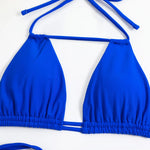 Sexy Bikini 2024 Women Black Brown Halter Hollow Out Push Up Micro Swimsuit Brazilian Bathing Suit Tie Side Triangle Swimwear