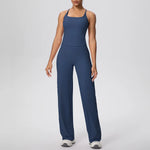 Yoga Set 2PCS Women Tracksuit Nude Feeling Workout Sets Gym Clothes Push Up Fitness Running Sportswear Sport Vest Leggings Suit