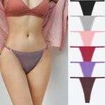 7Pcs Cotton Lace Panties Sexy G-String Women's Underwear Low Waist Comfortable Lingerie Briefs Adjustable Waist Thong Intimates