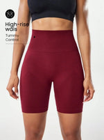 High waisted tight fitting sports shorts for women, fitness yoga pants, elastic and breathable running pants, fashionable and sl