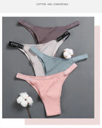 3Pcs/set Low Waist Brazilian Panties Women Cotton Bikini Panties M-XL Lady Comfortable Underwear Female Soft Underpants Lingerie