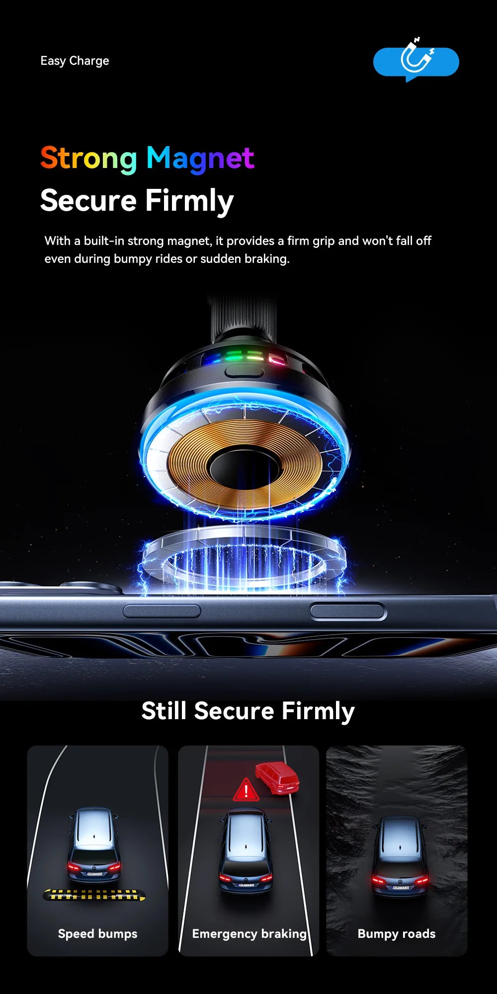 Essager QI2.2 25W Magnetic Car Phone Holder Wireless Charger Stand For iPhone 17 16 15 Pro Max Charging for Magsafe Car Charger