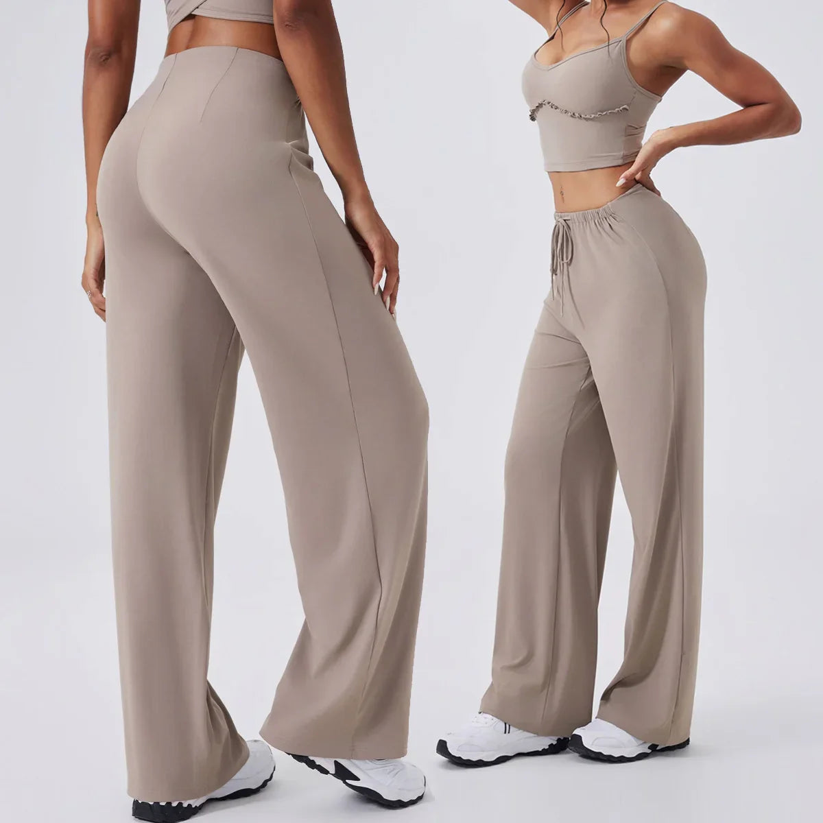 Yoga Set Sports Outfits Women Clothes Fitness Tracksuit Gym Loose straight-leg pants Workout Female Bra New Yoga Suit Sportswear