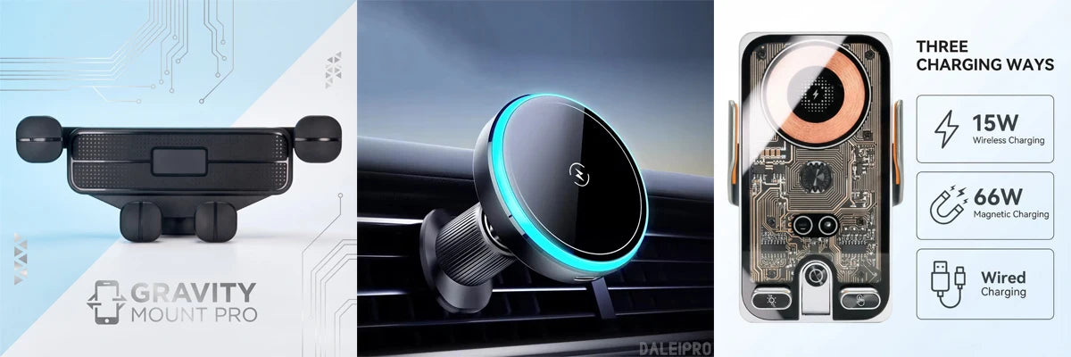 For 2015-2017 Hyundai Sonata LF Car Phone Holder Wireless Charger Magsafe Holder Auto Clamping Strong Magnet Car Accessories