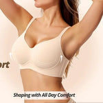 Women's Jelly Bra Wire-free Seamless 3/4 Cup and Thin Molded Bra Soft Support Underwear Comfortable Push-up Bra