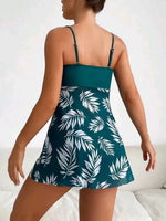 2024 Short Dress Tankini With Shorts Swimsuit Women Swimwear Female Padded Printed Bathing Swim Suit Swimming Beachwear Summer