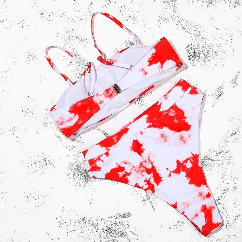 ZTVitality Sexy Bikinis Solid Push Up Bikini 2021 Hot Sale Padded Bra Straps High Waist Swimsuit Female Swimwear Women Biquini