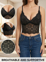 Women's Sexy Floral Lace Bralette Push Up Crop Cami Top Mesh Unlined Wireless Bra Comfortable Female Lingerie Underwear