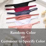 New 4PCS/Set Cotton Bikini Panties Women Sexy Solid Color Low Waist Thongs Female Breathable G-String Underwear Comfort Lingerie