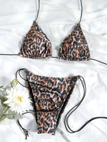 Sexy Triangle Mini Bikini Sets Micro Thongs Swimsuit Women Bathing Suit Biquini Bandage Beachwear Print Swimwear Thong Bikini