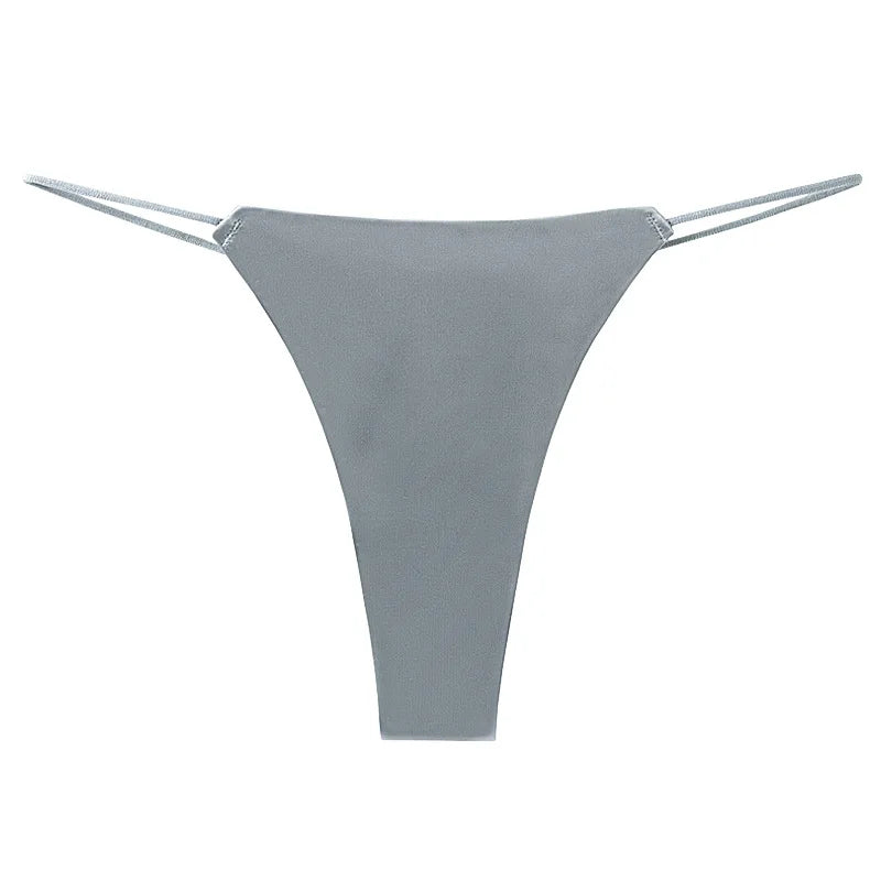 Women Panties G String Sexy Thong Seamless Underwear Ice Silk T Back Butterfly Briefs Girls Low Waist Lingerie Plus Size S-XL