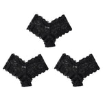 3pcs Sexy Lace Transparent Panties Women Briefs Low Waist Soft Lingerie Comfortable Female Underwear Girls Intimates Panties
