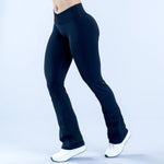 Vision Flares women gym Fashion Yoga flared pants Waist cross Seamless Sports Leggings Fitness Wide-leg Trousers