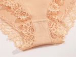 6PCS Sexy Lace Cotton Pants Women Low Waist Panties Underwear S-XL Solid Color Ladies Briefs Lingere Underware Comfortable Women