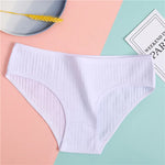FINETOO Women Cotton Briefs Panties Female Sexy Low Waist Underwear M-XL Breathable Panty Girls Comfortable Intimates Lingerie