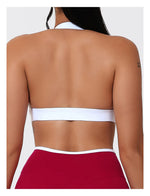 Women Halter Sports Bra Push Up Strappy Sexy Open Back Gym Crop Top Padded Women's Underwear Fitness Workout Yoga Tank Tops