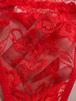 3-Pack Women's Sexy Lace Panties Underwear, Adjustable Strap Floral Lace Sheer Mesh Sexy Thong
