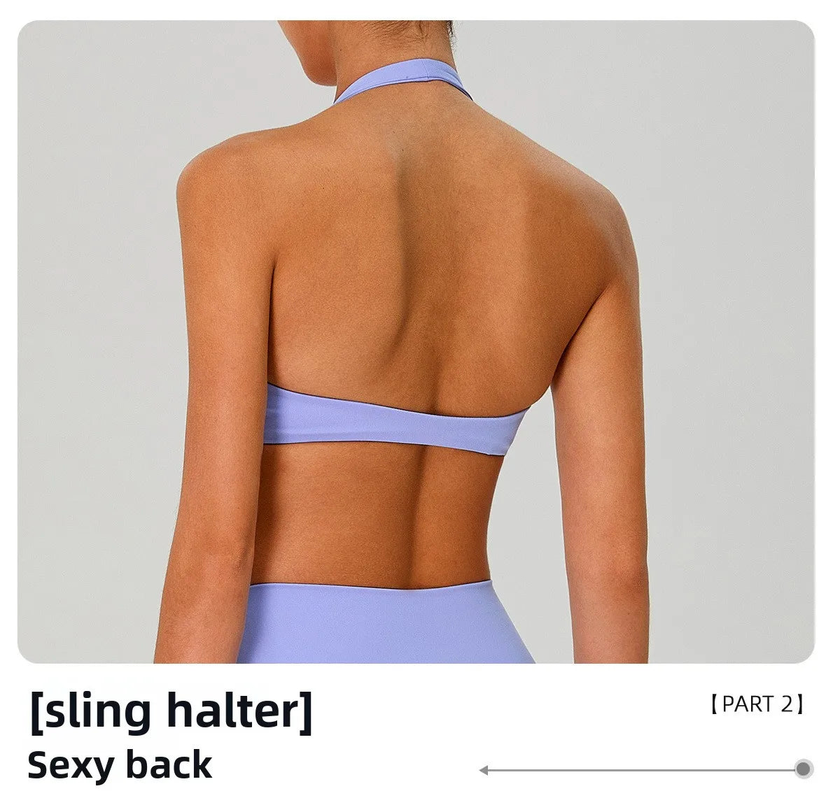 Fitness Sports Bra Women Halter Top High Support Push-up Open Back Gym Wear Hanging Neck Fitness Bar Yoga Bar Workout Underwear