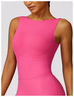 Seamless One-piece Suit Women Sports Jumpsuit Push up Yoga Suit Backless Sportswear Set Women Sleeveles Workout Bodysuits Female