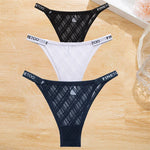 3Pcs/Set Cotton Panties Women Letter Belt Lace Sexy Briefs Seamless Low Rise Underwear Ladies M-XL Underwear Girls Lingerie New