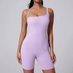 Women's Short Tracksuit One-Piece Sportswear Gym Workout Clothes Fitness Jumpsuit Stretch Bodysuit Yoga Suit Sports Playsuit