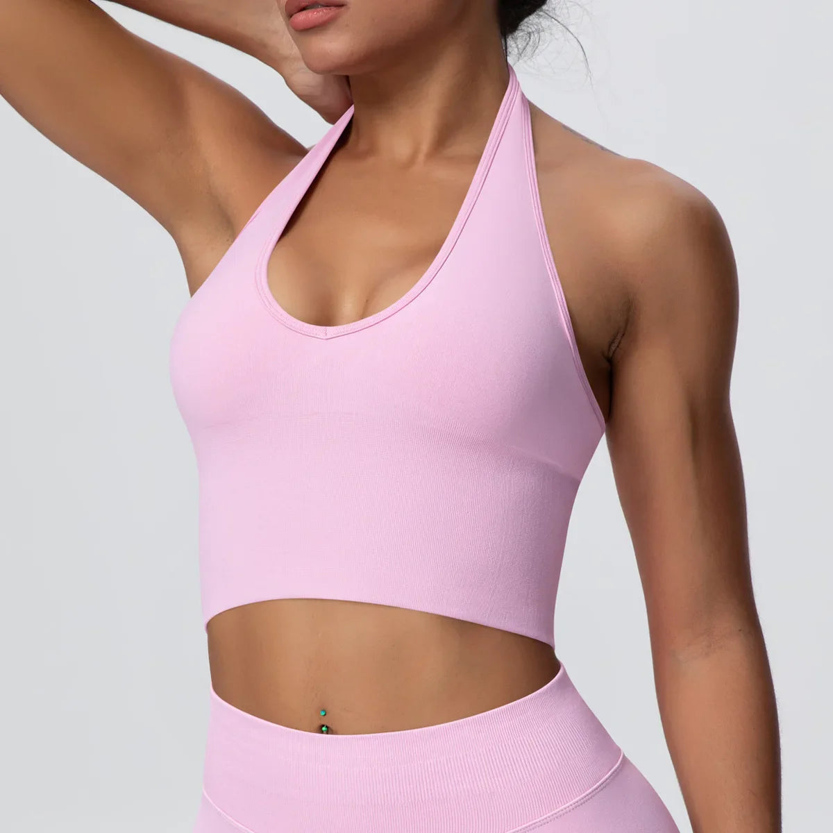 Gym Tops Women Halter Top Gym Vest Woman Sexy Backless Push Up Sport Bras Running Vest Workout Tops Activewear Yoga Fitness Vest