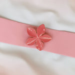 Vintage Pink Tie Dye Gradient Swimwear Women 2026 Bandeau Starfish Ornament Belt Tummy Control One Piece Swimsuit Monokini