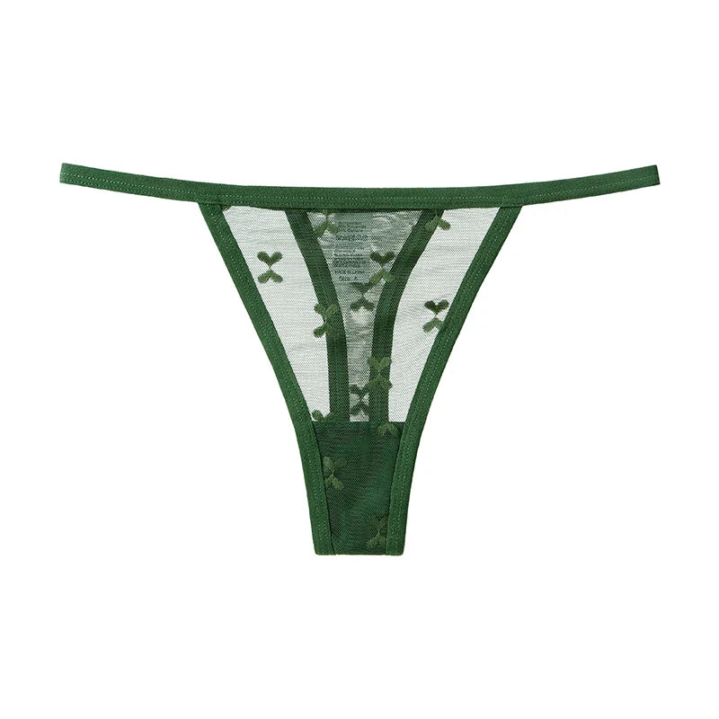 Lace Women Panties G String Sexy Thong Seamless Underwear T Back Transparent Low Waist Girls Briefs Underpants Plus Size S-XL