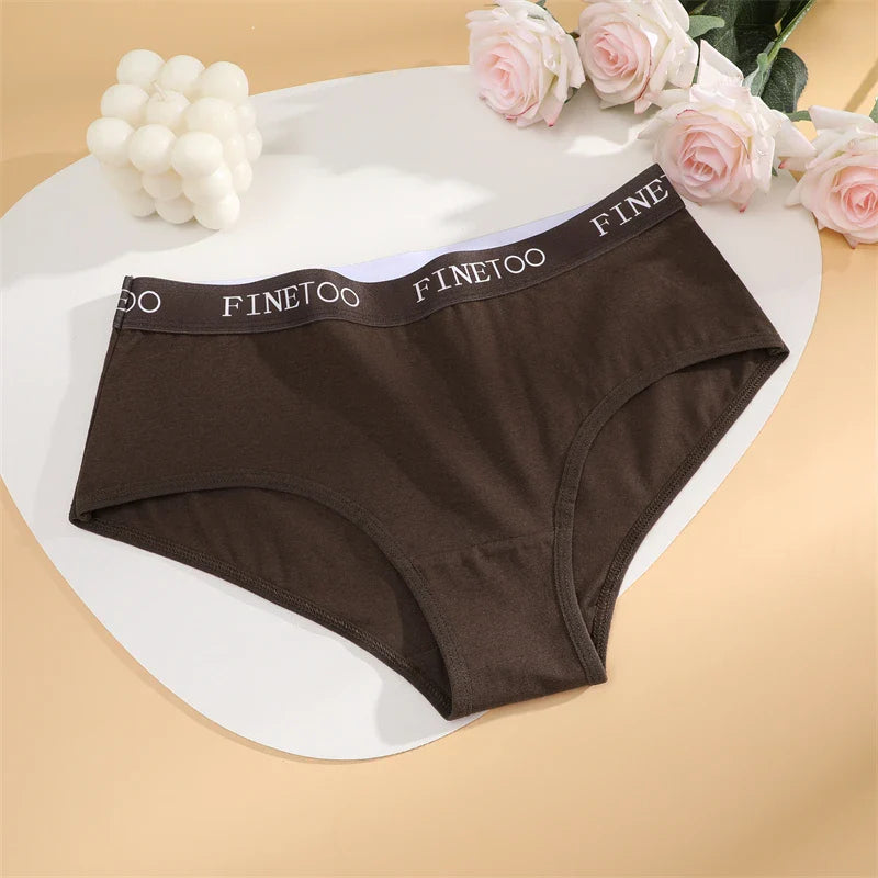 Women's Cotton Briefs Letter Belt Underwear Women Panties Sexy Breathable Briefs Female Stretch Ladies Soft Comfortable Lingerie