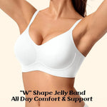 Women's Jelly Wire-Free Seamless Bra Solid Color Thin Molding 3/4 Cup Push-Up Seamless Bra Soft Support Comfortable Underwear