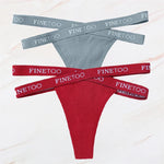 2Pcs/Set Women Thongs Panties Female Letter Belt Underwear Ladies Cotton Cross Strap Bikini M-XL G-String Girl Intimate Lingerie