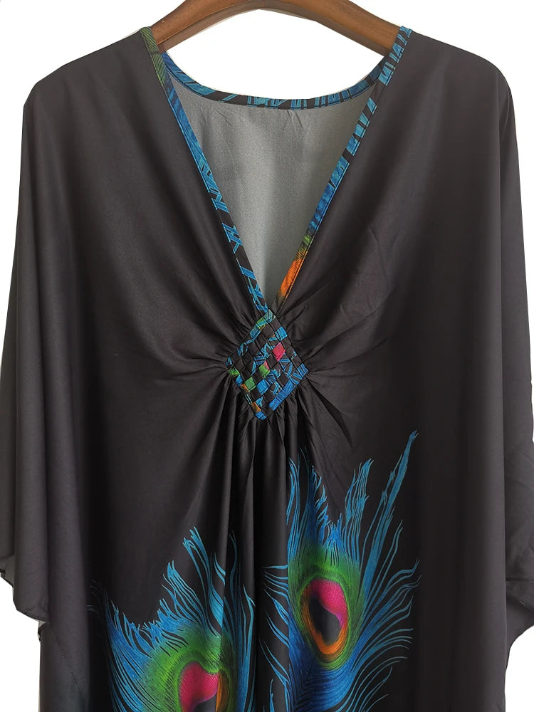 Easy Dry Beach Cover Up Robe Plage Vestido Playa Beach Pareo Swimsuit Cover Up Beachwear 2025 Bathing Suit Women Maxi Dress